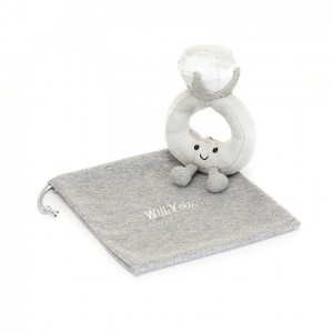 Jellycat Amuseable Diamond Ring with Personalised Sac ONE SIZE - H20 X W12 CM | 34950OLQW