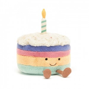 Jellycat Amuseable Rainbow Birthday Gateau LARGE - H26 X W21 CM | 26489ORJQ