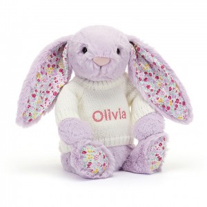 Jellycat Blossom Jasmine Lapin with Personalised Cream Jumper MEDIUM - H31 X W12 CM | 87091EGPY