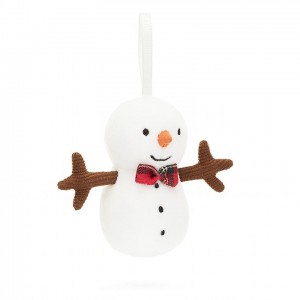 Jellycat Festive Folly Bonhomme de neige ONE SIZE - H9 X W6 CM | 12768HDML