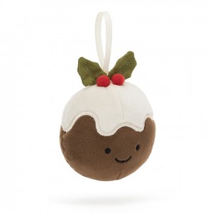 Jellycat Festive Folly Pudding de Noël ONE SIZE - H7 X W7 CM | 85307TUXF