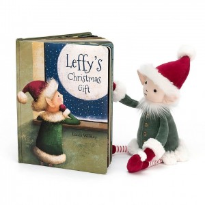 Jellycat Leffy's Noël Gift Livre and Leffy Elf MEDIUM | 03497GPCU