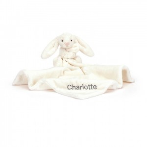 Jellycat Personalised Bashful Cream Lapin Doudou ONE SIZE - H34 X W34 CM | 95742WPET