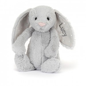 Jellycat Personalised Bashful Shimmer Lapin Medium MEDIUM - H31 X W12 CM | 78901PZBC