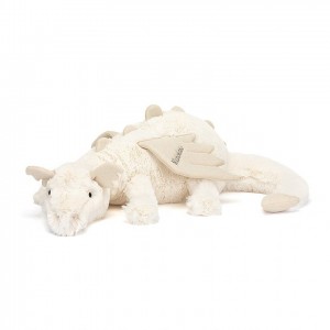 Jellycat Personalised Dragon Des Neiges HUGE - H19 X W66 CM | 36925GFWT