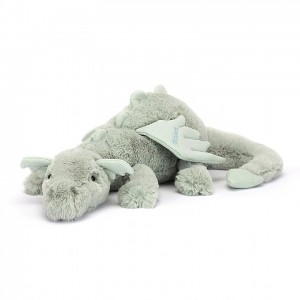 Jellycat Personalised Sage Dragon HUGE - H19 X W66 CM | 26759IOPR