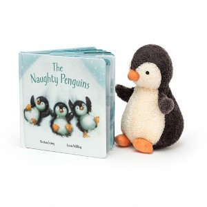 Jellycat The Naughty Penguins Livre and Peanut Penguin MEDIUM | 47836SQJY