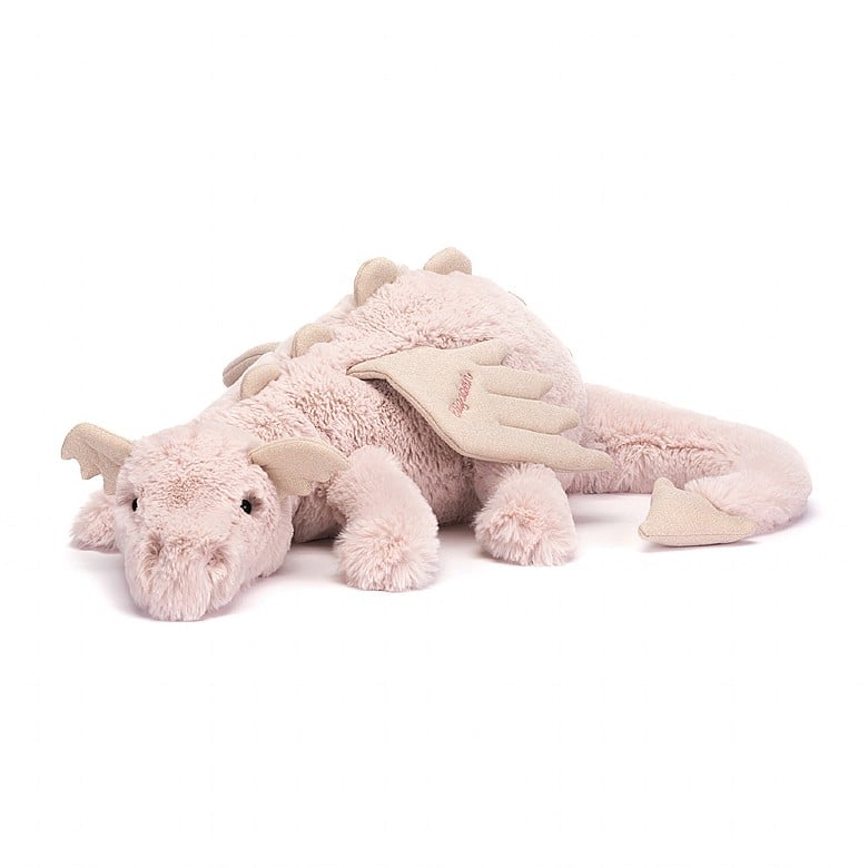 Jellycat Personalised Rose Dragon HUGE - H19 X W66 CM | 17802VZRE