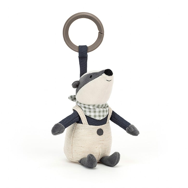 Jellycat Little Rambler Badger Rattle ONE SIZE - H14 X W7 CM | 26573FXZQ