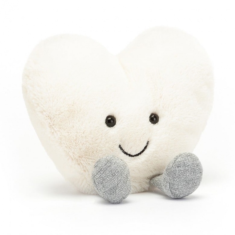 Jellycat Amuseable Cream Heart SMALL - H11 X W12 CM | 41362RDQA