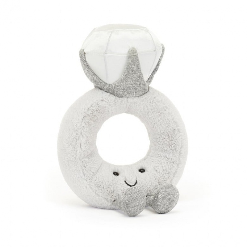 Jellycat Amuseable Diamond Ring with Personalised Sac ONE SIZE - H20 X W12 CM | 34950OLQW