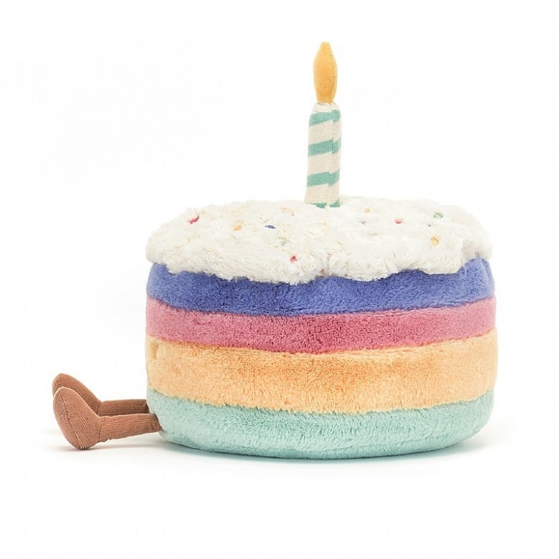 Jellycat Amuseable Rainbow Birthday Gateau LARGE - H26 X W21 CM | 26489ORJQ