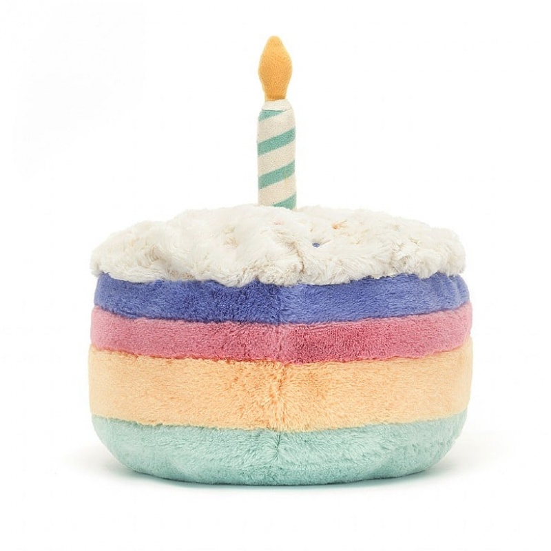 Jellycat Amuseable Rainbow Birthday Gateau LARGE - H26 X W21 CM | 26489ORJQ