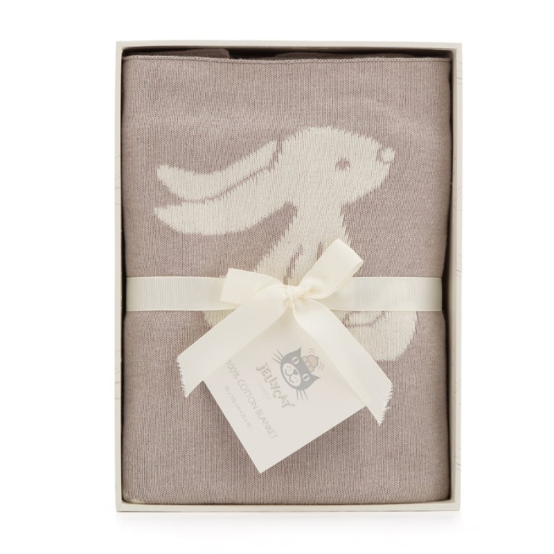 Jellycat Bashful Beige Lapin Couverture ONE SIZE - H102 X W76 CM | 28910HRXZ