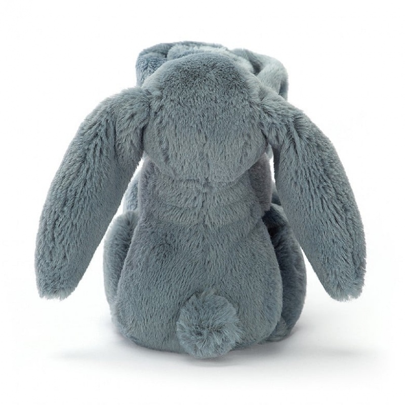 Jellycat Bashful Dusky Blue Lapin Doudou ONE SIZE - H34 X W34 CM | 32167TFCH