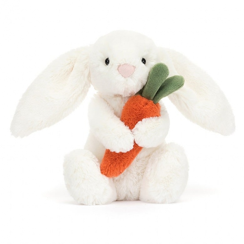 Jellycat Bashful Lapin with Carotte SMALL - H18 X W9 CM | 79815IWSH