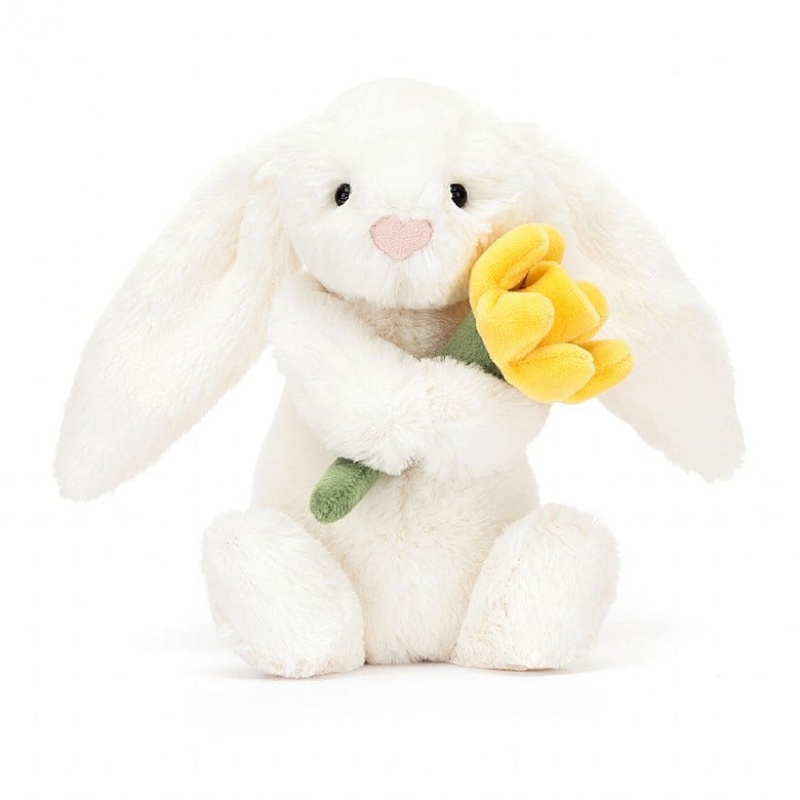 Jellycat Bashful Lapin with Daffodil SMALL - H18 X W9 CM | 02651HUGZ