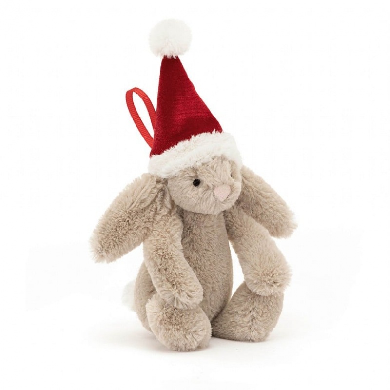 Jellycat Bashful Noël Lapin Decoration TINY - H13 X W6 CM | 62891NWMQ