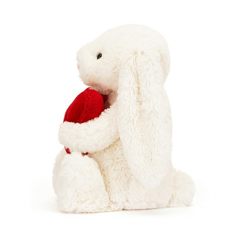 Jellycat Bashful Red Love Heart Lapin MEDIUM - H31 X W12 CM | 14920RTIV