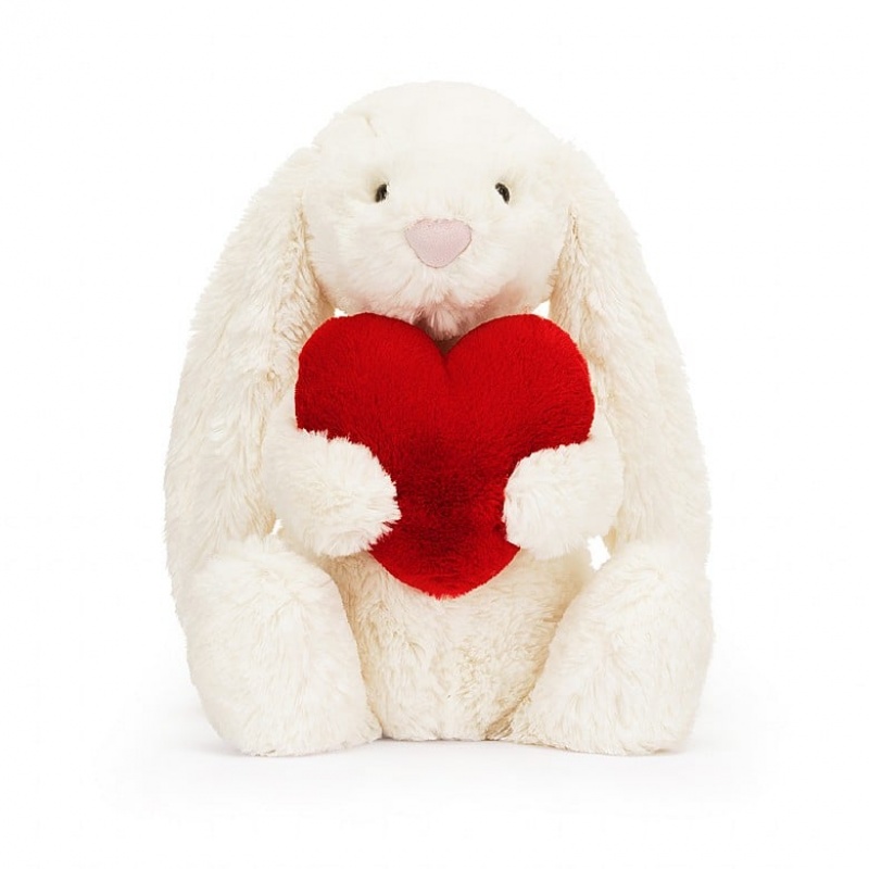 Jellycat Bashful Red Love Heart Lapin MEDIUM - H31 X W12 CM | 14920RTIV