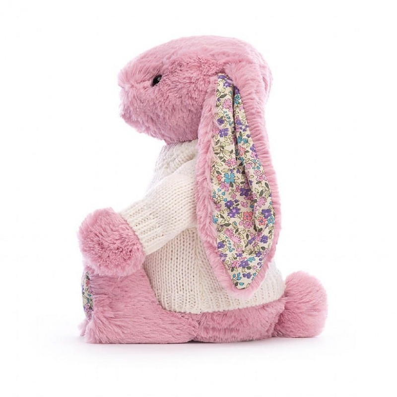 Jellycat Blossom Tulip Lapin with Personalised Cream Jumper MEDIUM - H31 X W12 CM | 04651YXAO