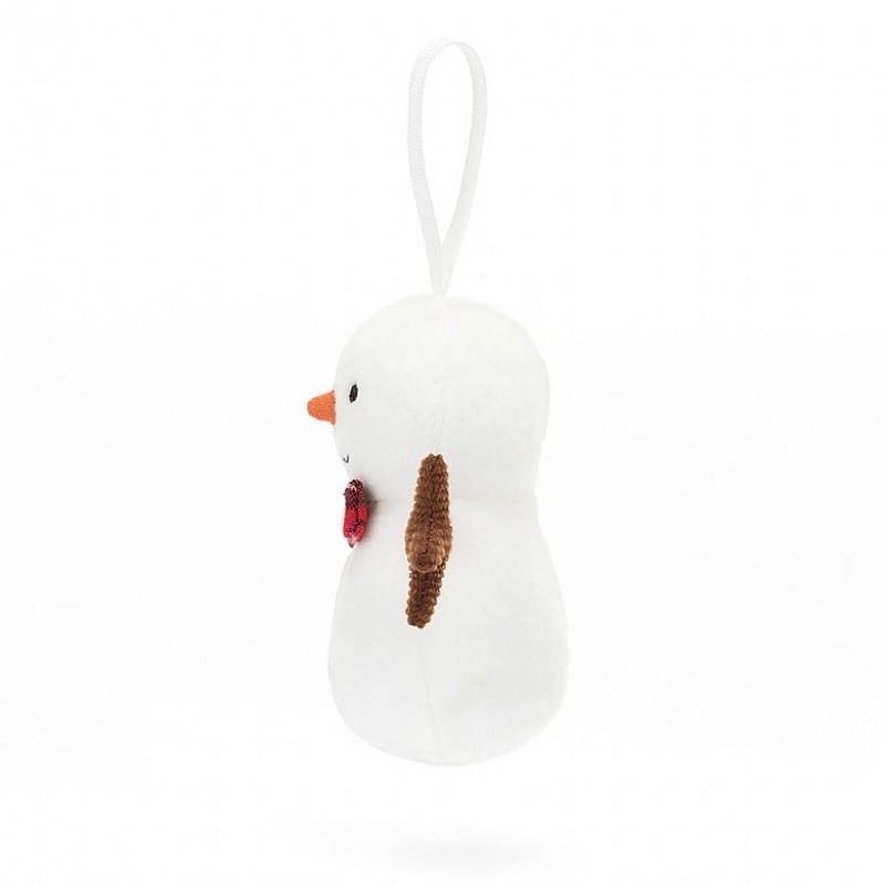 Jellycat Festive Folly Bonhomme de neige ONE SIZE - H9 X W6 CM | 12768HDML