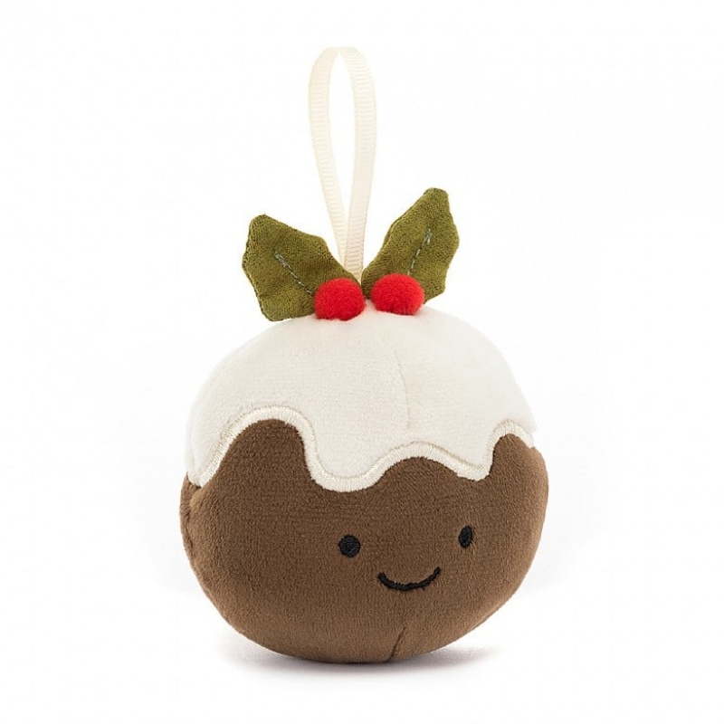 Jellycat Festive Folly Pudding de Noël ONE SIZE - H7 X W7 CM | 85307TUXF