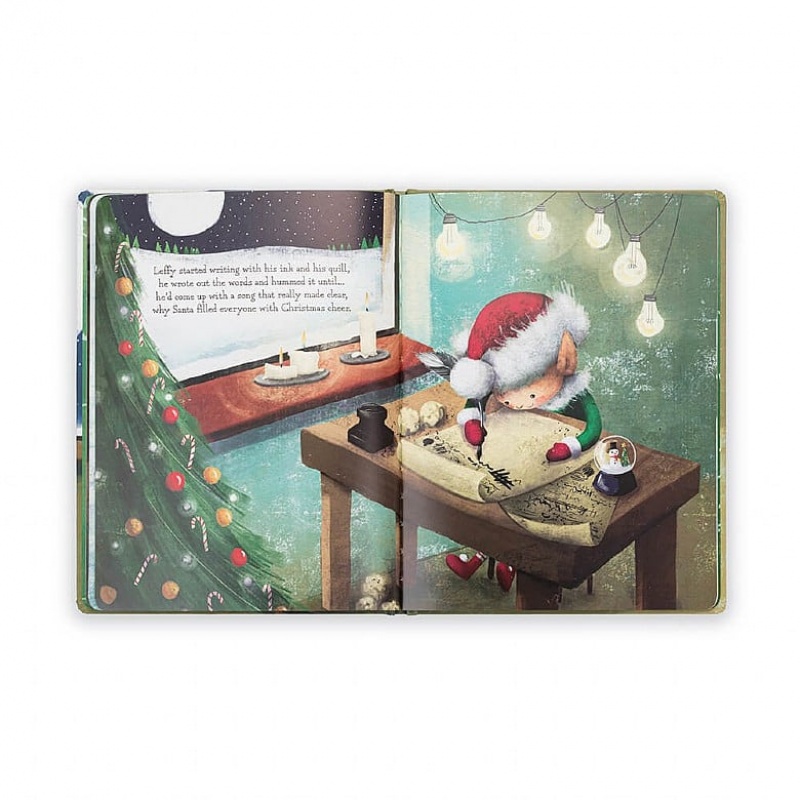 Jellycat Leffy's Noël Gift Livre and Leffy Elf MEDIUM | 03497GPCU