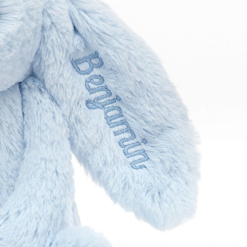 Jellycat Personalised Bashful Blue Lapin Medium MEDIUM - H31 X W12 CM | 04729YHXE