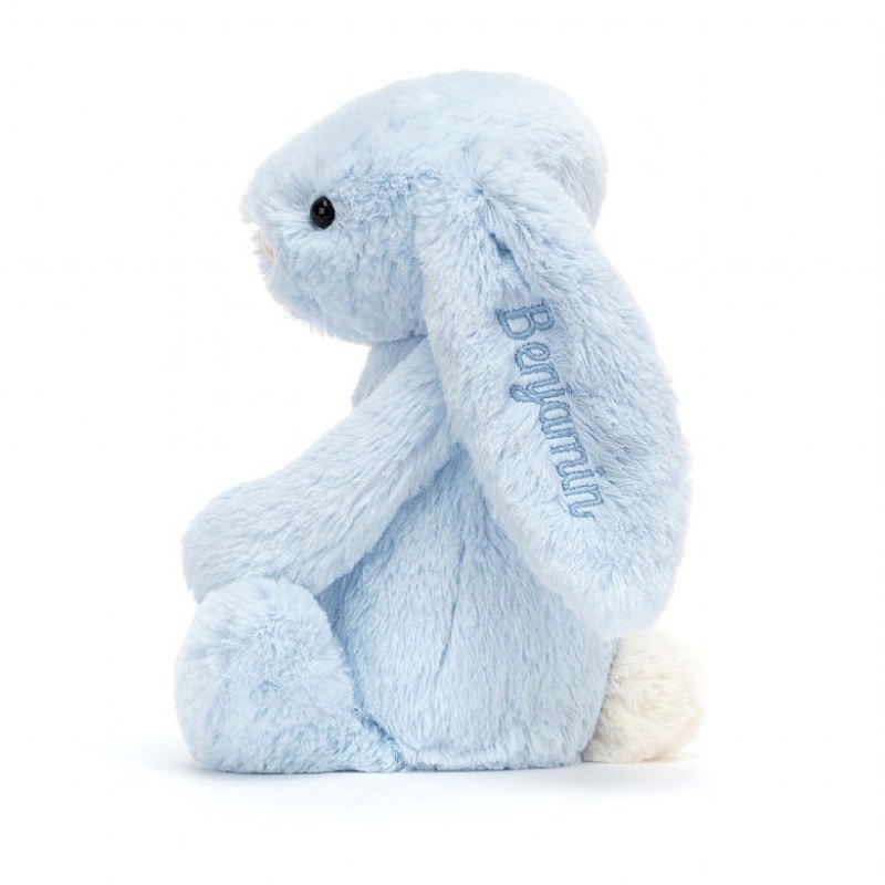 Jellycat Personalised Bashful Blue Lapin Medium MEDIUM - H31 X W12 CM | 04729YHXE