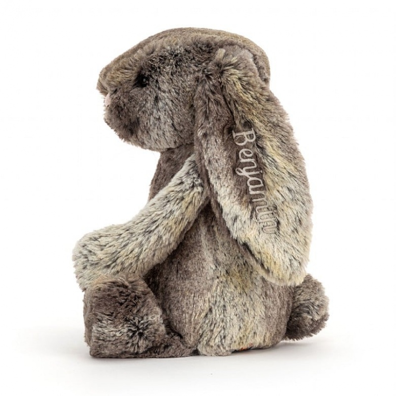 Jellycat Personalised Bashful Cottontail Lapin Medium MEDIUM - H31 X W12 CM | 05127FZBI