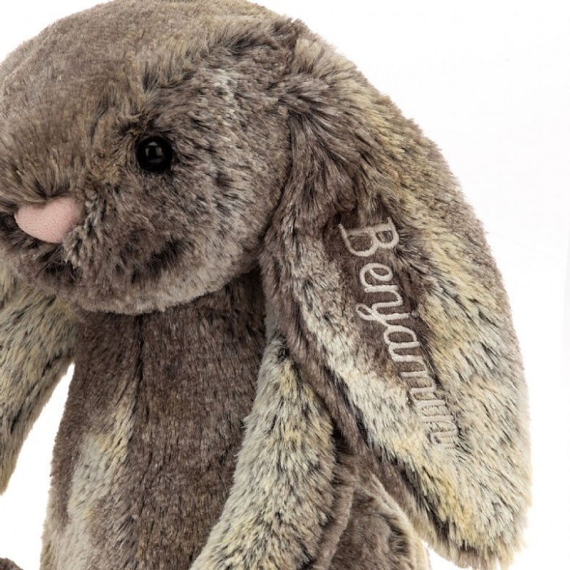 Jellycat Personalised Bashful Cottontail Lapin Medium MEDIUM - H31 X W12 CM | 05127FZBI