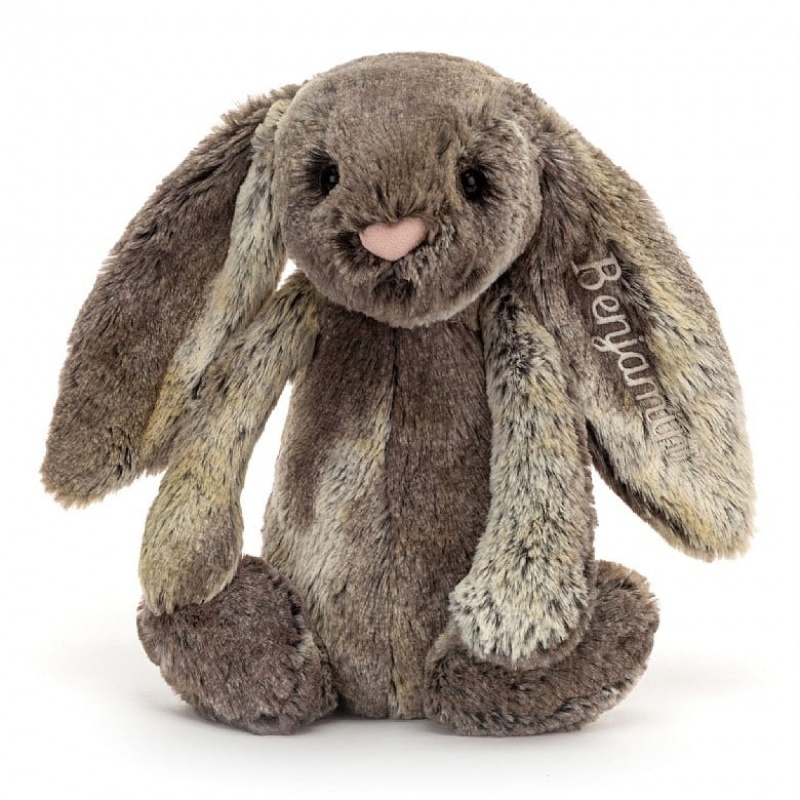 Jellycat Personalised Bashful Cottontail Lapin Medium MEDIUM - H31 X W12 CM | 05127FZBI