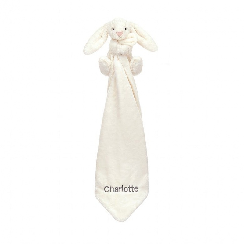 Jellycat Personalised Bashful Cream Lapin Doudou ONE SIZE - H34 X W34 CM | 95742WPET