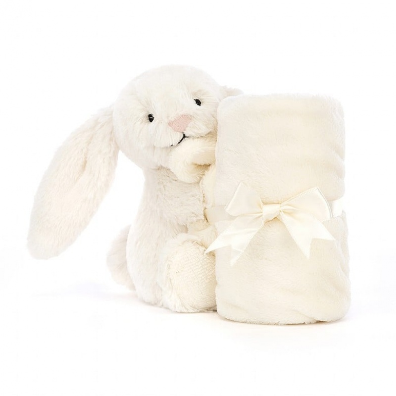 Jellycat Personalised Bashful Cream Lapin Doudou ONE SIZE - H34 X W34 CM | 95742WPET