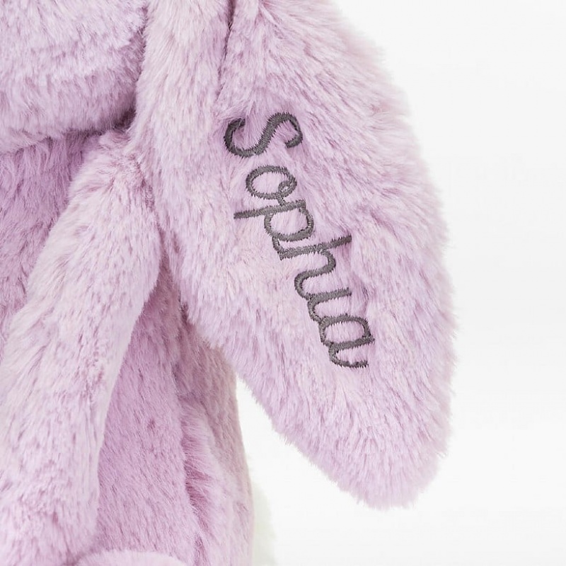 Jellycat Personalised Bashful Lilac Lapin Medium MEDIUM - H31 X W12 CM | 20796LXKJ