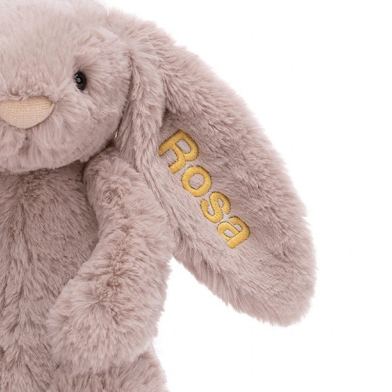 Jellycat Personalised Bashful Luxe Lapin Rosa Medium MEDIUM - H31 X W12 CM | 05619PVCW