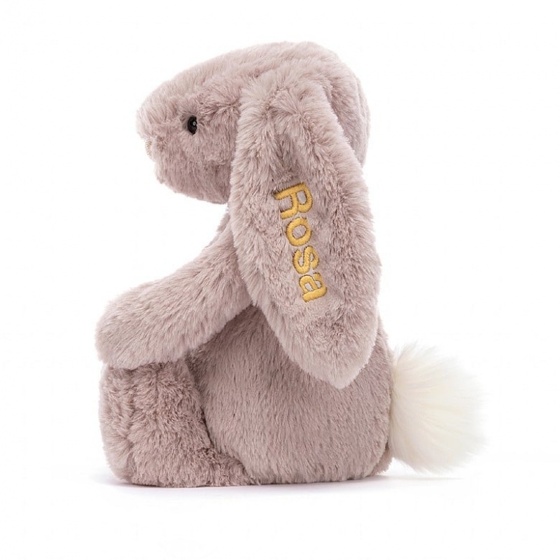 Jellycat Personalised Bashful Luxe Lapin Rosa Medium MEDIUM - H31 X W12 CM | 05619PVCW