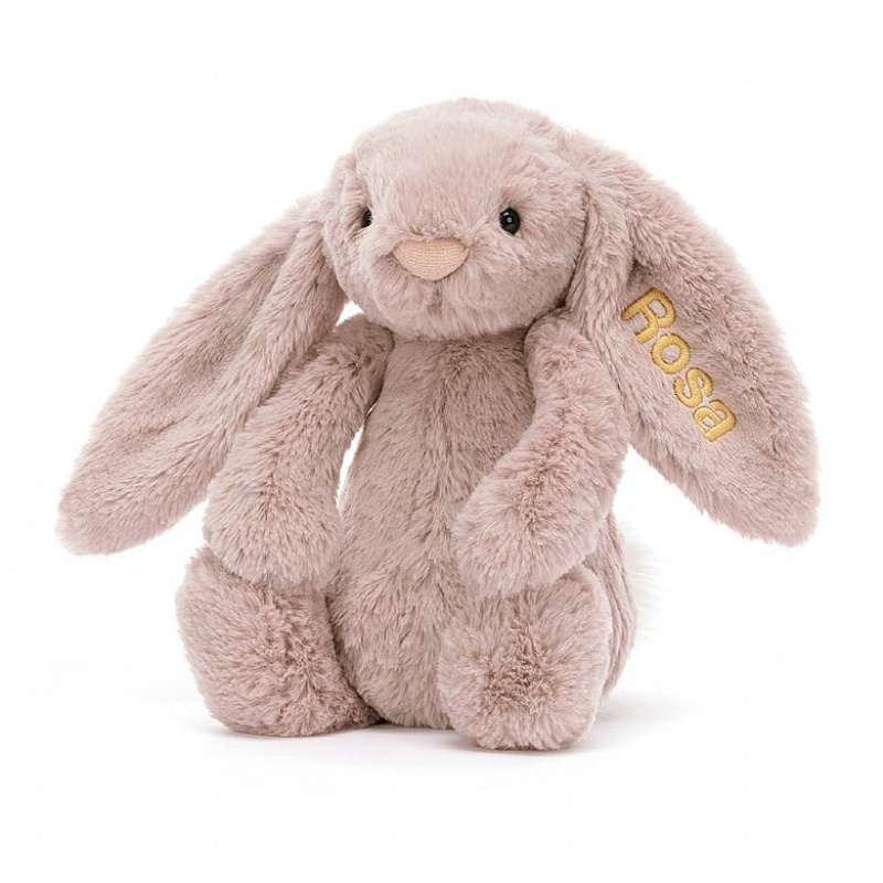 Jellycat Personalised Bashful Luxe Lapin Rosa Medium MEDIUM - H31 X W12 CM | 05619PVCW