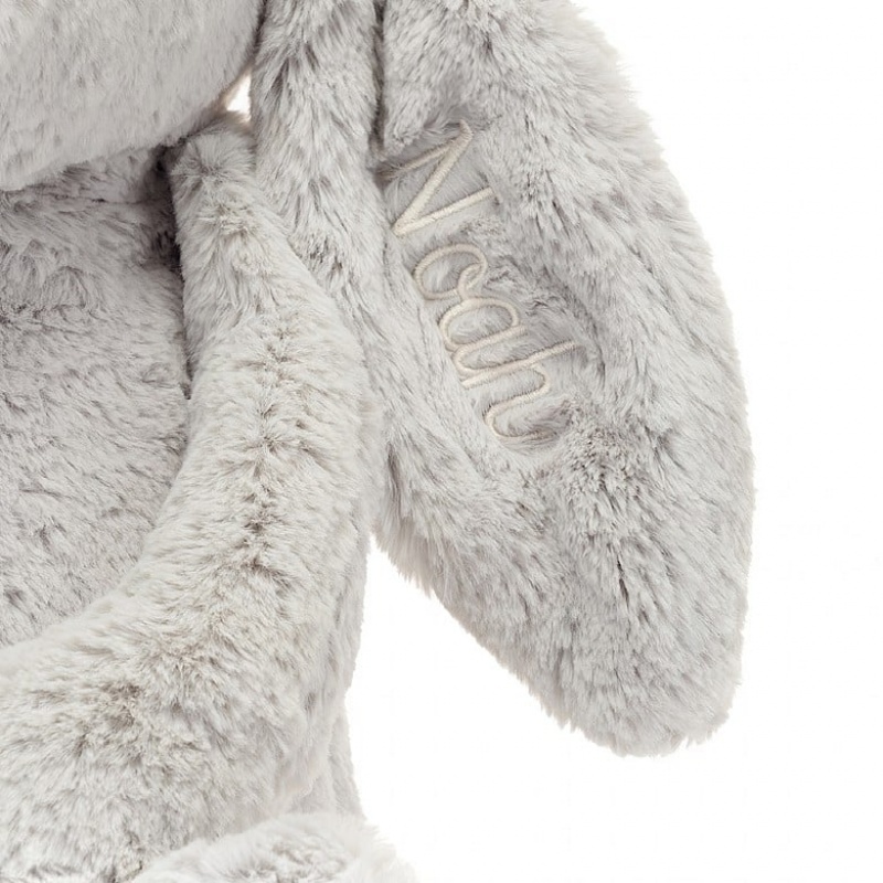 Jellycat Personalised Bashful Silver Lapin HUGE - H51 X W21 CM | 57619DKOM