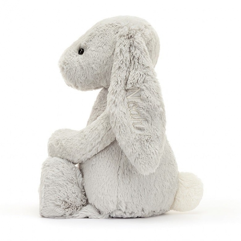 Jellycat Personalised Bashful Silver Lapin HUGE - H51 X W21 CM | 57619DKOM