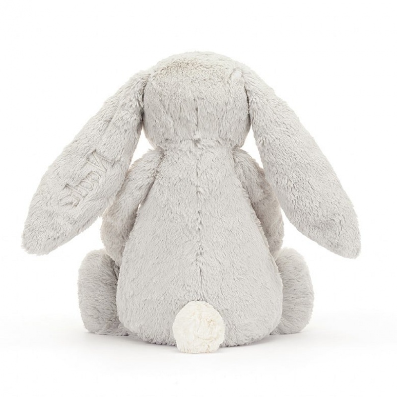 Jellycat Personalised Bashful Silver Lapin HUGE - H51 X W21 CM | 57619DKOM