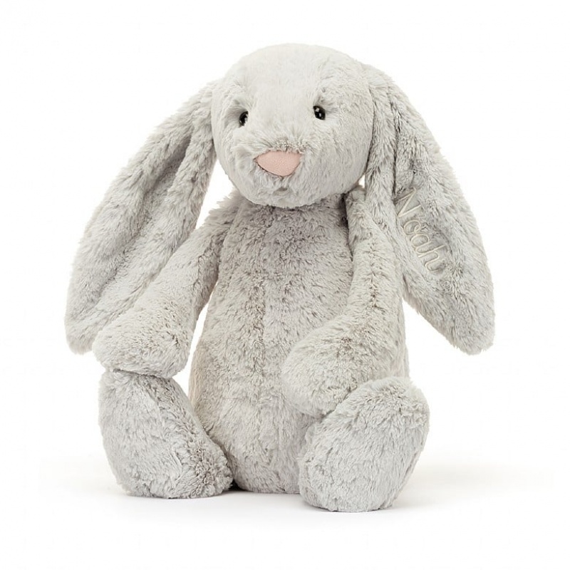 Jellycat Personalised Bashful Silver Lapin HUGE - H51 X W21 CM | 57619DKOM