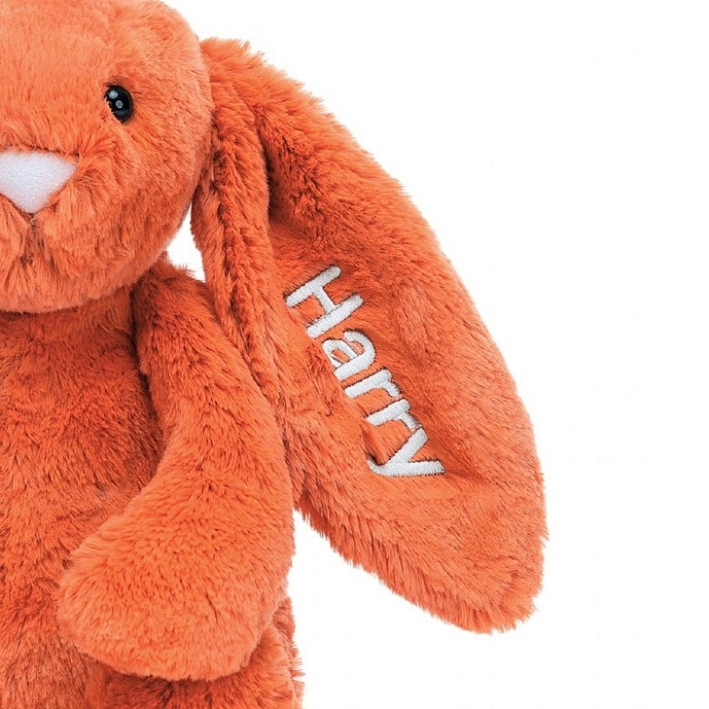 Jellycat Personalised Bashful Tangerine Lapin Medium MEDIUM - H31 X W12 CM | 37025FQHS