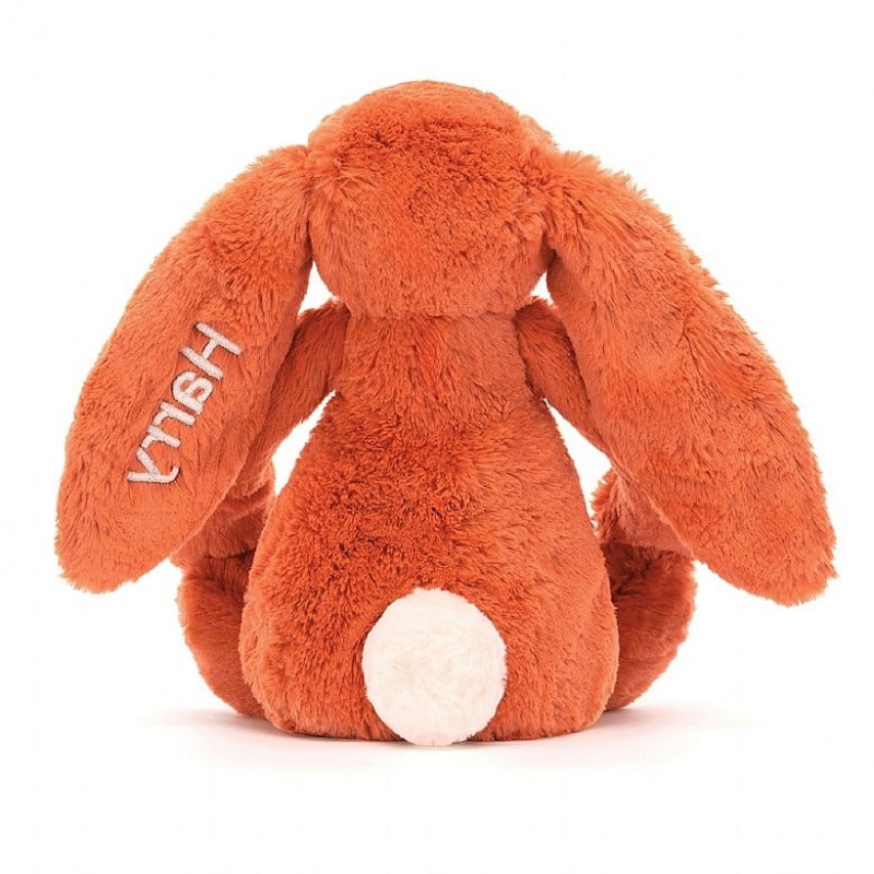 Jellycat Personalised Bashful Tangerine Lapin Medium MEDIUM - H31 X W12 CM | 37025FQHS