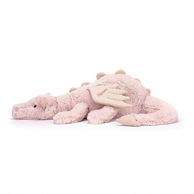 Jellycat Personalised Rose Dragon HUGE - H19 X W66 CM | 73541HJLO