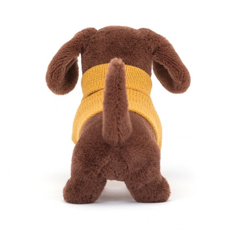 Jellycat Pull Saucisson Chien Yellow ONE SIZE - H14 X W7 CM | 54912GDBW