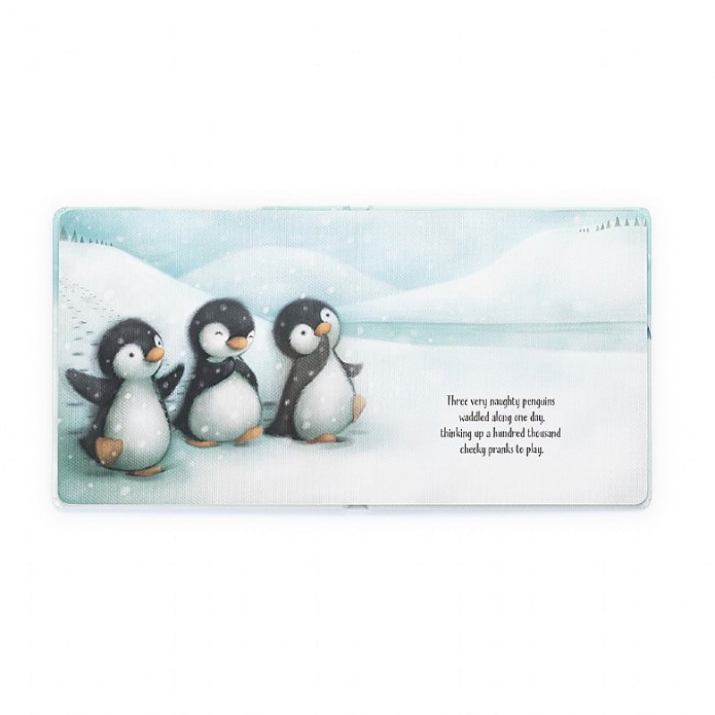 Jellycat The Naughty Penguins Livre and Peanut Penguin MEDIUM | 47836SQJY