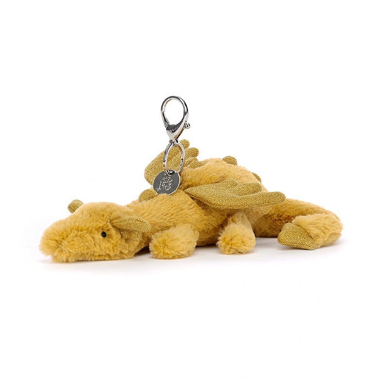 Jellycat Golden Dragon Porte Clés ONE SIZE - H12 X W22 CM | 05269PBNE