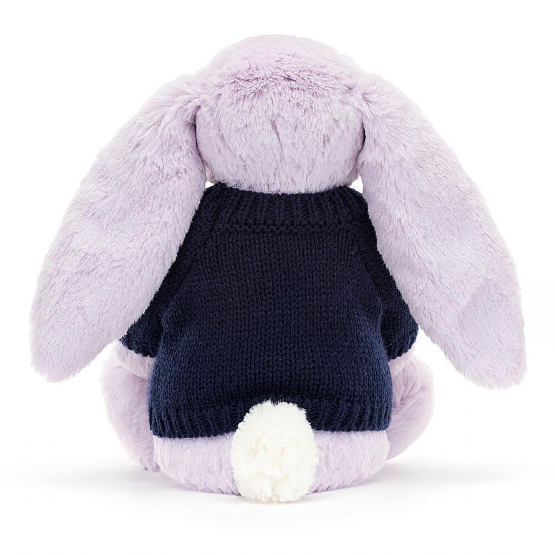 Jellycat Blossom Jasmine Lapin with Personalised Navy Jumper MEDIUM - H31 X W12 CM | 27548OXHA